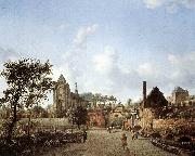HEYDEN, Jan van der View of Delft sg painting